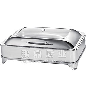 银都1/1方形玻璃盖自助餐炉带框AT61593