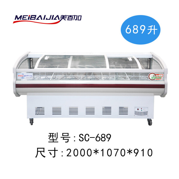 美百加鲜肉柜 2米全铜玻璃直冷 SC-689