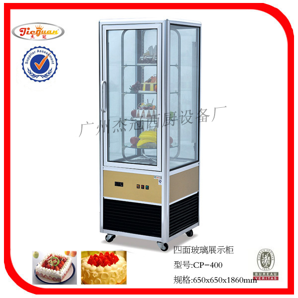 杰冠四面玻璃展示冷柜CP-400